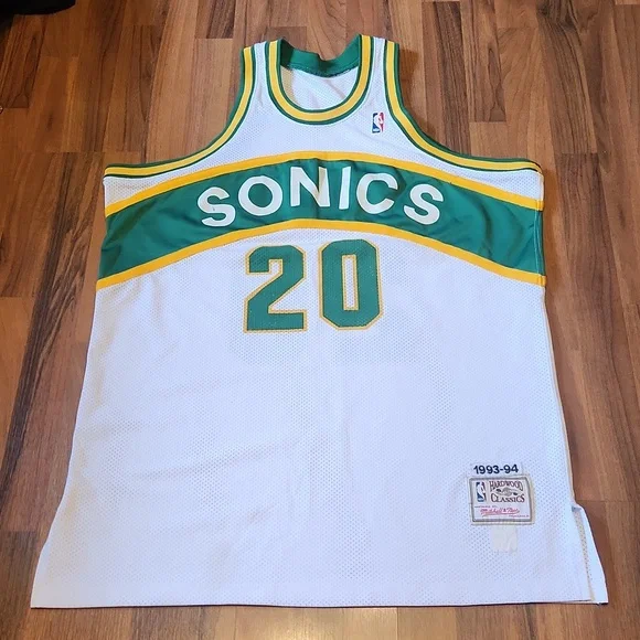 Gary Payton Seattle SuperSonics Mitchell & Ness Swingman Basketball Jersey #20 - Picture 1 of 12